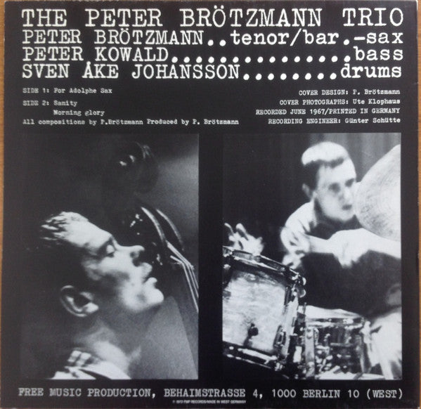 The Peter Brötzmann Trio - For Adolphe Sax (LP, RP)