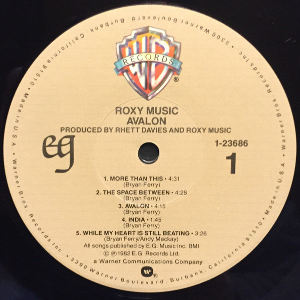 Roxy Music - Avalon (LP, Album, Jac)