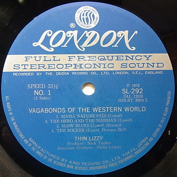 Thin Lizzy - Vagabonds Of The Western World (LP, Album, RE)