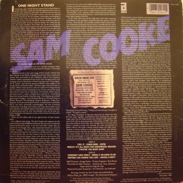 Sam Cooke - Live At The Harlem Square Club, 1963 (LP, Album)