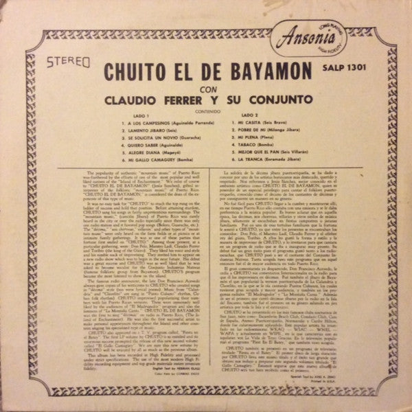 Chuito El De Bayamón - Mi Gallo Camaguey, Vol. 2(LP, Album)