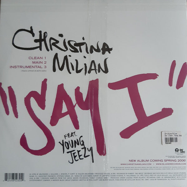 Christina Milian Featuring Young Jeezy - Say I (12"")