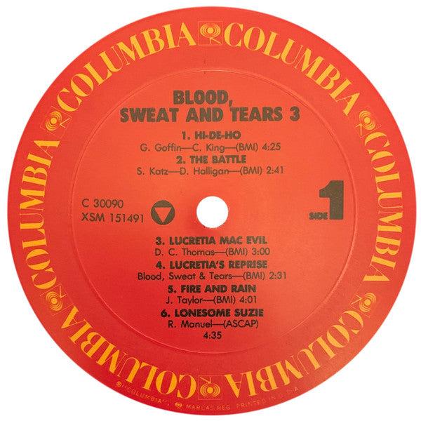 Blood, Sweat & Tears* - Blood, Sweat And Tears 3 (LP, Album, RE)