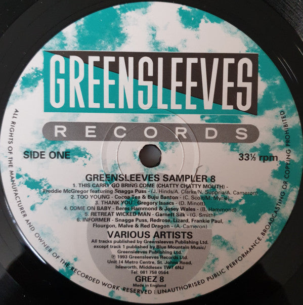 Various - Greensleeves Sampler 8 (LP, Comp, Smplr)