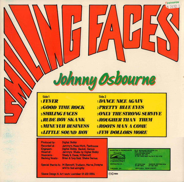 Johnny Osbourne - Smiling Faces (LP)