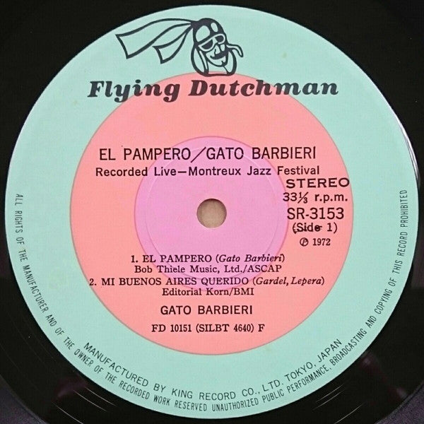 Gato Barbieri - El Pampero (LP, Album, Gat)