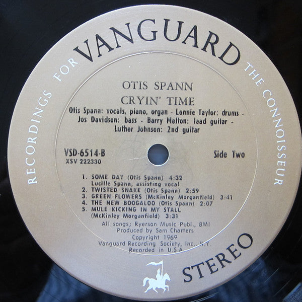 Otis Spann - Cryin' Time (LP, Album, Gol)