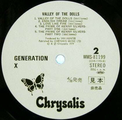 Generation X (4) - Valley Of The Dolls (LP, Album, Promo)