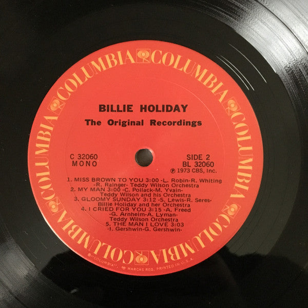 Billie Holiday - The Original Recordings (LP, Comp, Mono)