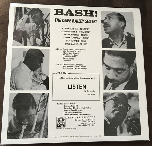 The Dave Bailey Sextet - Bash! (LP, Album, RE)