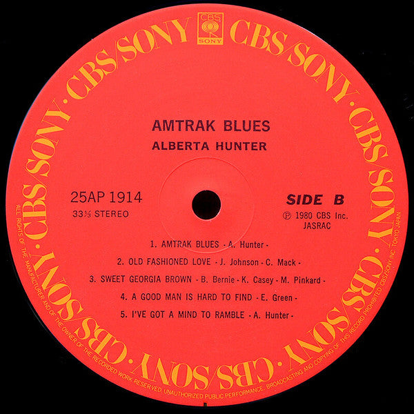 Alberta Hunter - Amtrak Blues (LP, Album)