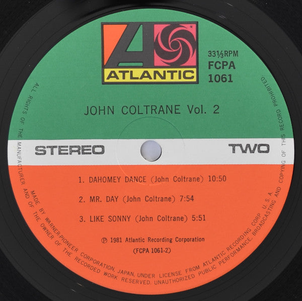 John Coltrane - John Coltrane Vol. 2 (LP, Comp)