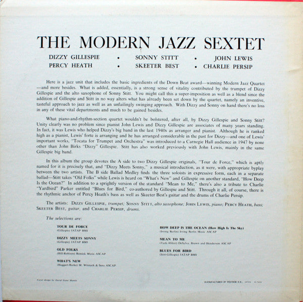 The Modern Jazz Sextet - The Modern Jazz Sextet(LP, Album, Mono, RE)
