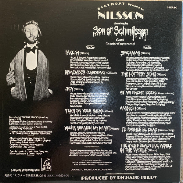 Nilsson* - Son Of Schmilsson (LP, Album, Gat)