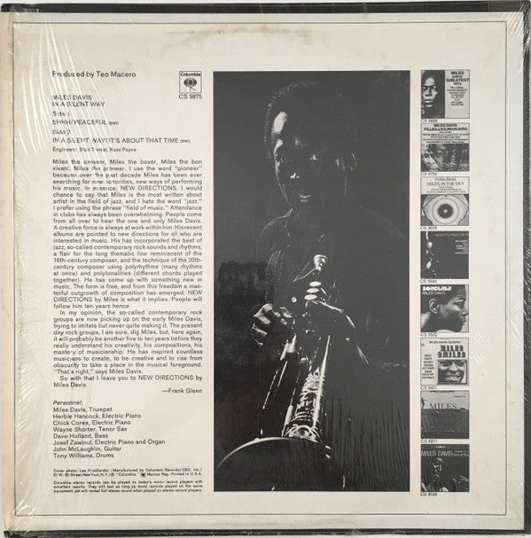 Miles Davis - In A Silent Way (LP, Album, RE, Pit)