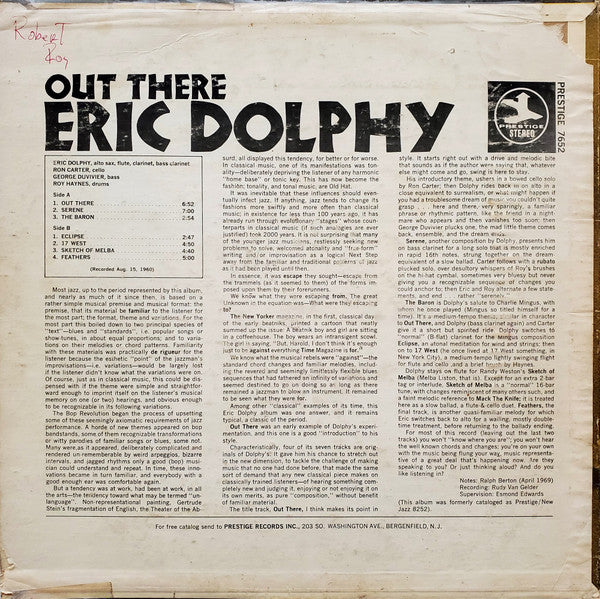 Eric Dolphy - Out There (LP, Album, RE)