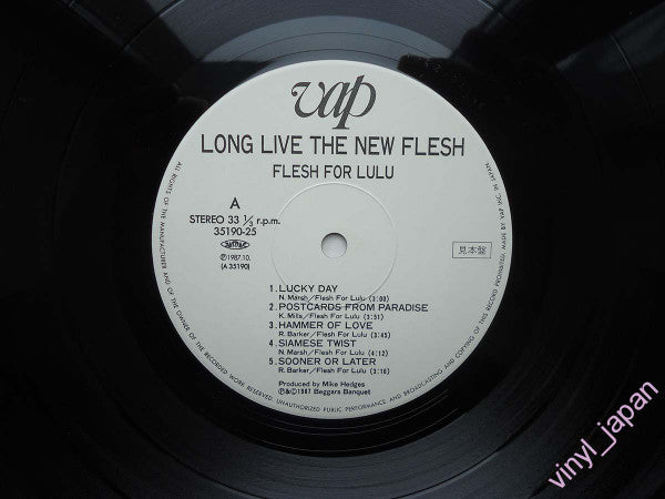 Flesh For Lulu - Long Live The New Flesh (LP, Album, Promo)