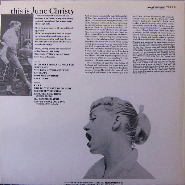 June Christy - This Is June Christy! (LP, Album, Mono, RE)