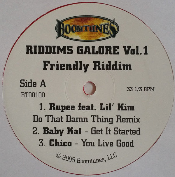 Various - Riddims Galore Vol. One - Friendly Riddim(2x12", Comp, Red)