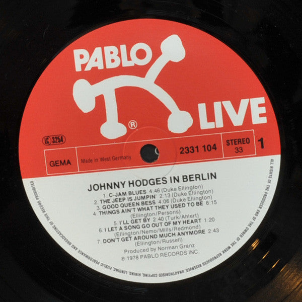 Johnny Hodges - At The Sportpalast, Berlin (2xLP, Album, Gat)