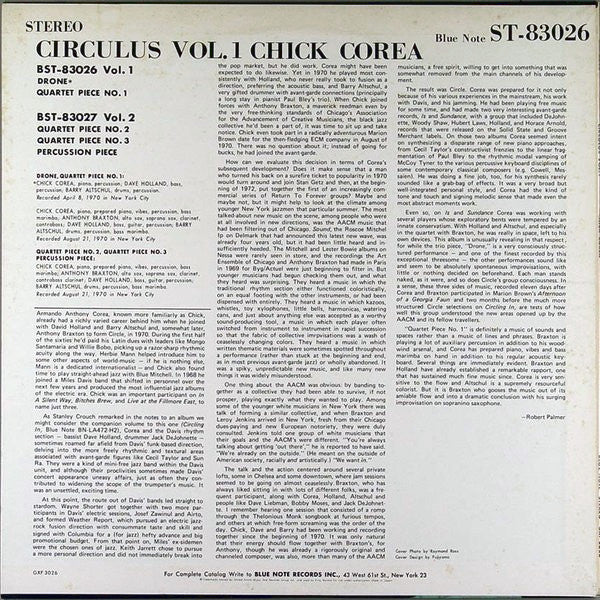 Chick Corea - Circulus Vol. 1 (LP, Album, Ltd)