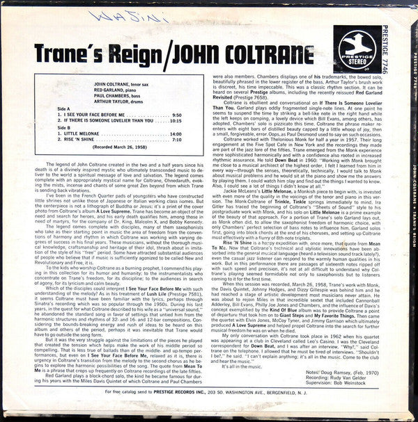 John Coltrane - Trane's Reign (LP, Album, RE, RM)