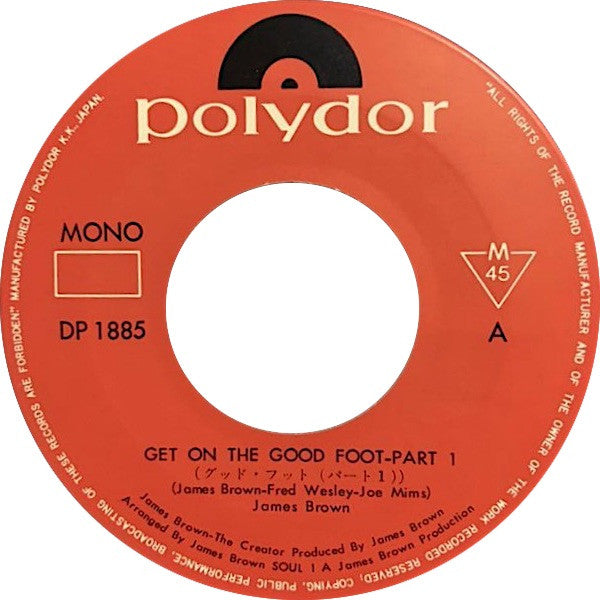 James Brown - Get On The Good Foot (Part 1 And Part 2) = グッド・フットハート...