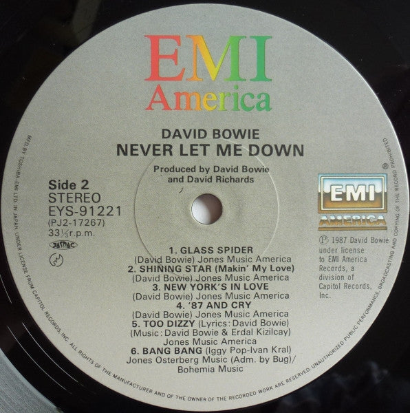 David Bowie - Never Let Me Down (LP, Album)