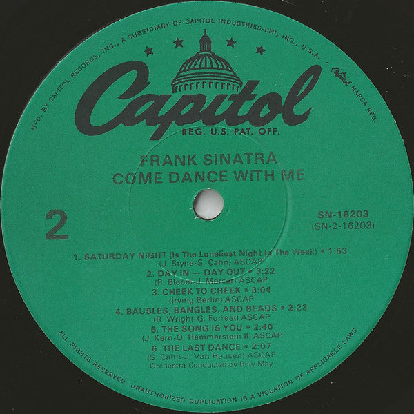 Frank Sinatra - Come Dance With Me!(LP, Album, RE)