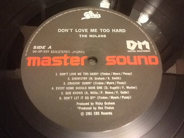 The Nolans - Don't Love Me Too Hard (LP, Album)