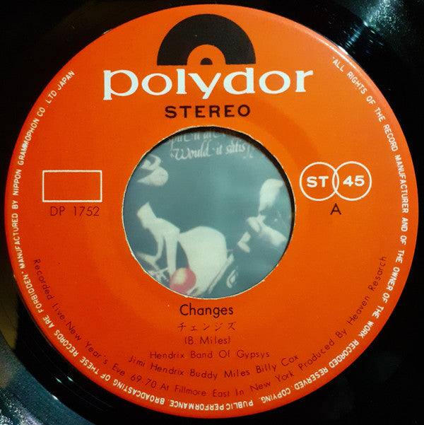 Hendrix Band Of Gypsys* - Changes / Message To Love (7"", Single)