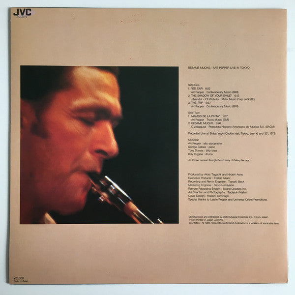 Art Pepper - Besame Mucho / Art Pepper Live In Tokyo (LP, Album)