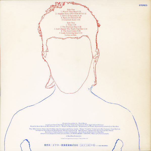 David Bowie - Aladdin Sane = アラジン · セイン (LP, Album, Gat)