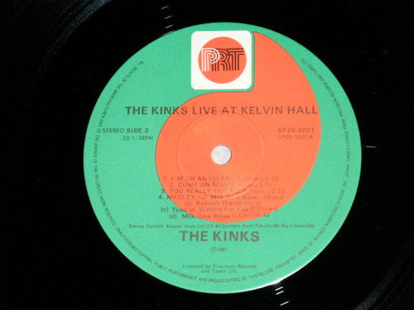 The Kinks - Live At Kelvin Hall = ザ・キンクス・ライヴ・アット・ ケルヴィン・ホール(LP, Alb...