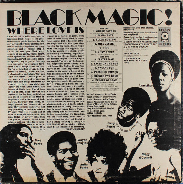 Black Magic! - Where Love Is (LP, Album, Mono, Promo)