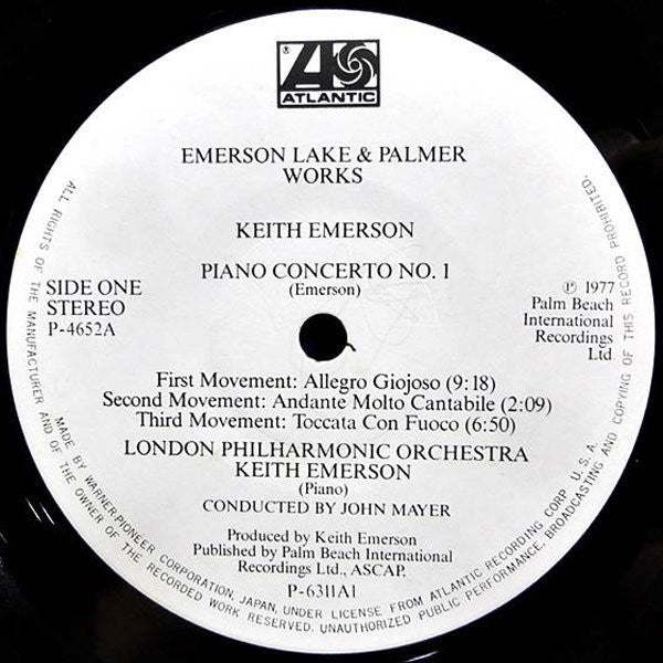 Emerson Lake & Palmer* - Works (Volume 1) (2xLP, Album, RE, Tri)