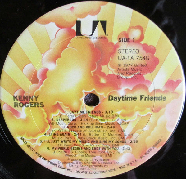 Kenny Rogers - Daytime Friends (LP, Album)