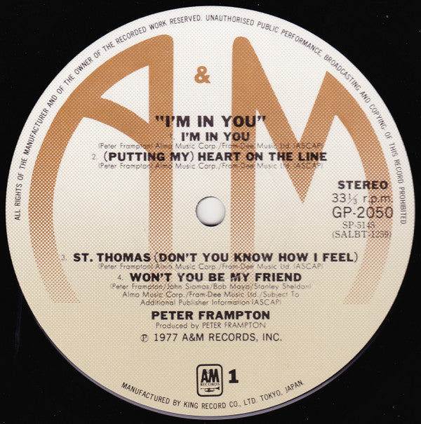 Peter Frampton - I'm In You (LP, Album)