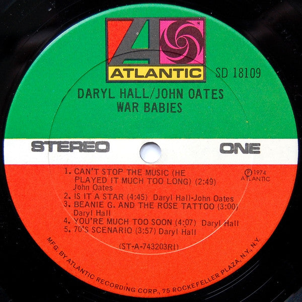 Daryl Hall / John Oates* - War Babies (LP, Album, PRC)