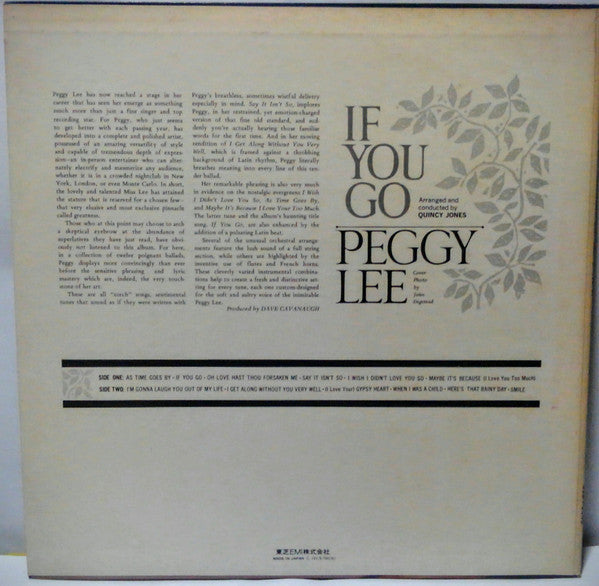 Peggy Lee - If You Go  (LP)