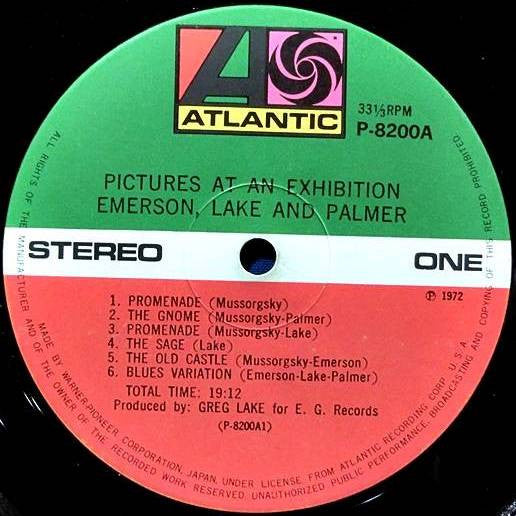 Emerson, Lake & Palmer - Pictures At An Exhibition(LP, Album, RE, Gat)