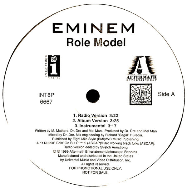 Eminem - Role Model / Cum On Everybody (12"", Promo)