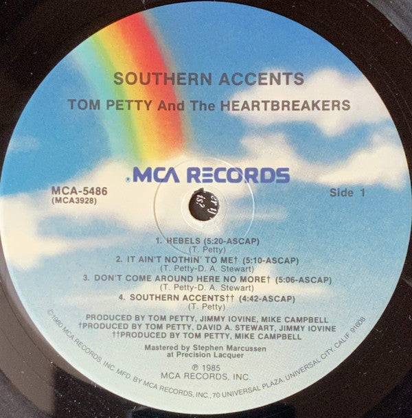 Tom Petty And The Heartbreakers - Southern Accents (LP, Album, Pin)