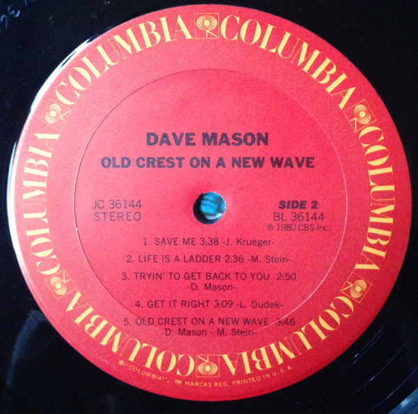 Dave Mason - Old Crest On A New Wave (LP, Album, Gre)