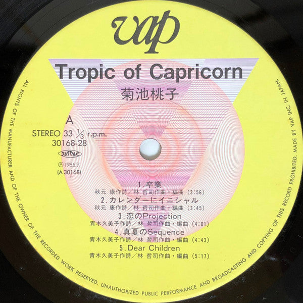 Momoko Kikuchi - Tropic Of Capricorn =トロピック・オブ・カプリコーン 南回帰線(LP, Album)