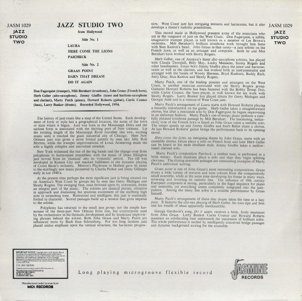 Herb Geller - Jazz Studio Two (From Hollywood)(LP, Album, Mono, RE)