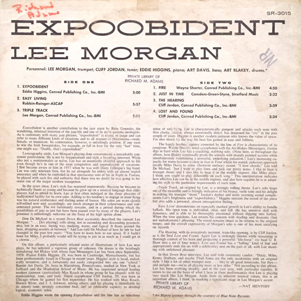 Lee Morgan - Expoobident (LP, Album)