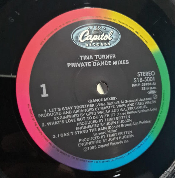 Tina Turner - Private Dance Mixes (LP, Comp, Mixed)