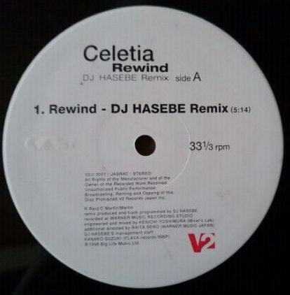 Celetia - Rewind (DJ Hasebe Remix) (12"")