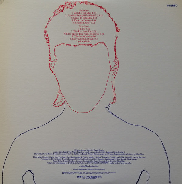 David Bowie - Aladdin Sane (LP, Album, RE, Gat)